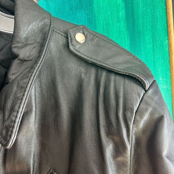 Vintage Black Leather Jacket - Picture 9 of 16